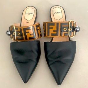 Authentic Fendi Sabot Mules